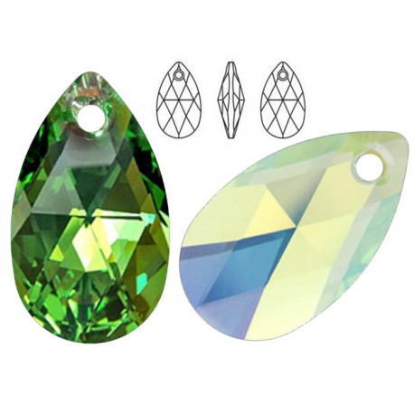 Swarovski 6106 Pear-shaped 16mm Peridot AB