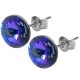 Kolczyki srebrne Swarovski Rivoli 12mm Heliotrope